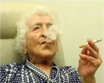  ?? CREDIT: ROBERT RICCI / GETTY IMAGES ?? Researcher­s predict Jeanne Calment’s record lifespan of 122 will be broken.