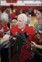  ?? JOHN LOCHER — THE ASSOCIATED PRESS FILE ?? In this file photo, head coach head coach Gregg Popovich speaks with the media during a training camp for USA Basketball, in Las Vegas.