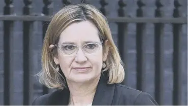  ??  ?? Amber Rudd: ‘Outrageous’ to suggest a link between Manchester bombing and UK foreign policy