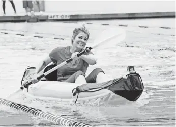  ?? PHOTOS BY ABC ?? Facts of Life’s Lisa Whelchel recalls swimming, running and kayaking in the 1984 competitio­n.