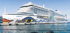  ?? FOTO: PHILIPP LAAGE ?? Flaggschif­f: Die Aida Perla ist aktuell das neueste Schiff der Aida-Flotte.