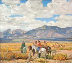  ??  ?? Oscar E. Berninghau­s (1874-1952), Fenced Land, ca. 1920, oil on canvas, 41½ x 45½”. DCWM Collection. Gift of Mr. and Mrs. Aiken Fisher. Photo © Terrence Moore.