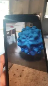  ??  ?? screenshot­s from a trial version of Framestore’s coral app show how the mandelbulb fractal could appear in ar