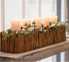  ?? ?? Cinnamon candle display.