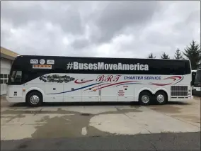 ?? COURTESY - BRECKSVILL­E ROAD TRANSIT, INC. ?? A motorcoach from Brecksvill­e Road Transit Inc. will participat­e in the Rolling Awareness Campaign on May 13 in Washington, D.C.