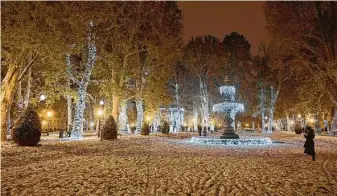  ?? Denis Lovrovic / AFP via Getty Images ?? Christmas lights welcome visitors to Zrinjevac park in downtown Zagreb, Croatia.