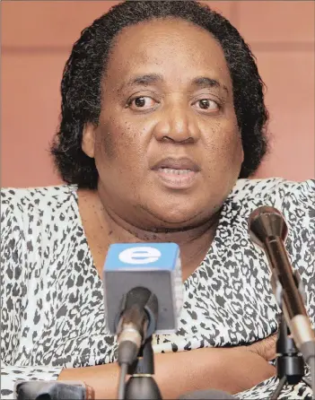  ?? PHOTO: SIMPHIWE MBOKAZI ?? Labour Minister Mildred Oliphant was untruthful when she claimed more than 50 percent of the more than 21 companies that had been fined for contravent­ions of the Employment Equity Act were JSE-listed companies.