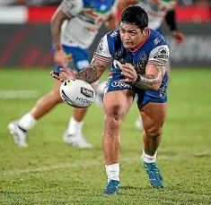  ??  ?? Issac Luke’s passing from dummy half has made him one of the standout players in the NRL.