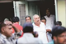  ?? Praveen Khanna ?? Pawan Kumar, brother of B K Bansal, at the funeral in Hisar, Wednesday.