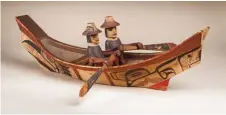  ??  ?? 2. Haida Model Canoe, ca. 1900, wood and pigment, 5½ x 19 x 14" Estimate: $8/12,000 (CDN$10/15,000) 2