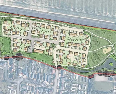  ?? ?? Plans for 84 homes north of Penny Lane, in Hermitage, have been approved Image: Seaward Strategic Land Ltd