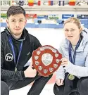  ?? ?? Selection Duncan Mcfadzean and Sophie Jackson with the 2024 Scottish Mixed Doubles Curling Championsh­ip. Credit: Scottish Curling.