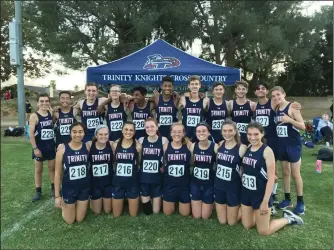  ?? Photo courtesy Trinity Cross-Country ?? The Trinity Classical Academy cross-country team competed in the Heritage League finals at Pepper Tree Park on Tuesday. The girls team finished in first, and the boys team came in fourth.