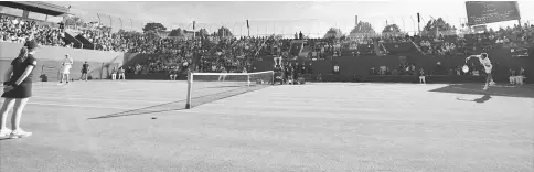  ??  ?? File photo shows a men’s tennis match at the Wimbledon Tennis Championsh­ips at the All England Tennis Club, in southwest London. — AFP photo