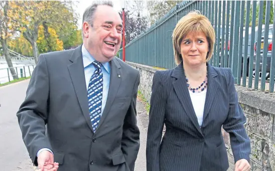  ??  ?? TRENCH WARFARE: Former close allies Alex Salmond and Nicola Sturgeon are now pitched against one another in coming elections.