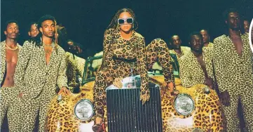  ?? TRAVIS MATTHEWS/ DISNEY+ ?? Beyoncé Knowles in a scene from her visual album “Black is King.” The pop star scored nine Grammy nomination­s, making her the leading contender.