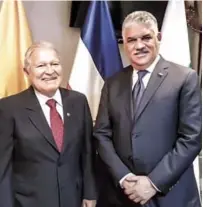  ?? FUENTE EXTERNA ?? REUNIÓN. El presidente de El Salvador, Salvador Sánchez Cerén (izquierda), junto al canciller Miguel Vargas.