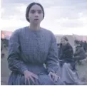  ??  ?? Zoe Kazan is a standout in another segment, set on a wagon train.