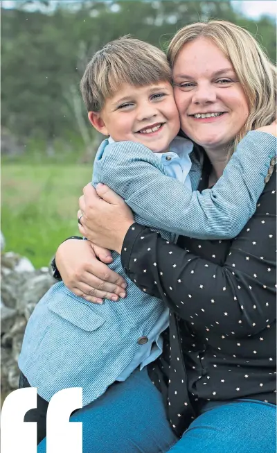  ?? ?? ● Mhairi Kyle with son Callum after his battle with leukaemia