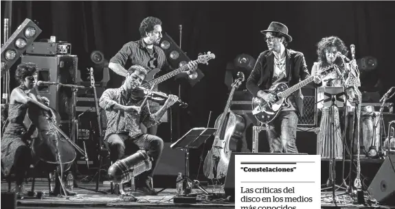  ?? ARCHIVO LA NUEVA. ?? Lisandro y su banda, durante el último show realizado en el Teatro Don Bosco.