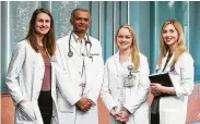  ?? Courtesy of MD Anderson ?? The 2018-19 APRN Fellows include (left to right) Brie Urschel, Nilesh Kalariya, Amanda Brink, and Bethany Sphar.