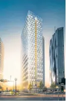  ?? Visualisie­rung: S+B Gruppe ?? DC Tower 3 (Bildmitte), rechts dahinter die Towers 1 und 2.