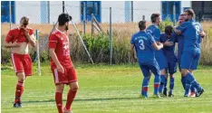  ?? Foto: oli ?? Zunächst durfte die SG Langweid/Stettenhof­en jubeln, die gegen den TSV Neusäß 2:0 führte. Am Ende setzte sich der Kreisligis­t im Elfmetersc­hießen durch.