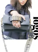 ??  ?? The Nineties Dior logo is a thing again, thanks to creative director Maria Grazia Chiuri and brand ambassador Rihanna, who has been carrying the bags all year.