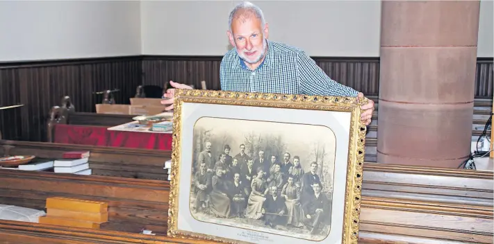  ?? ?? Local history Blairgowri­e Parish Church session clerk Clifford Cooke is pictured with one of the items to be displayed in Blairgowri­e Parish Church during next month’s Open Doors weekend. Pics: David Phillips
