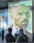  ?? ?? Van Gogh self-portrait at interactiv­e exhibition