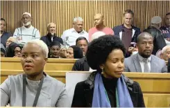  ??  ?? RURAL Developmen­t and Land Reform Minister Maite Nkoana-Mashabane, right, in court. Restitutio­n claimants said they were left even deeper in the dark. |