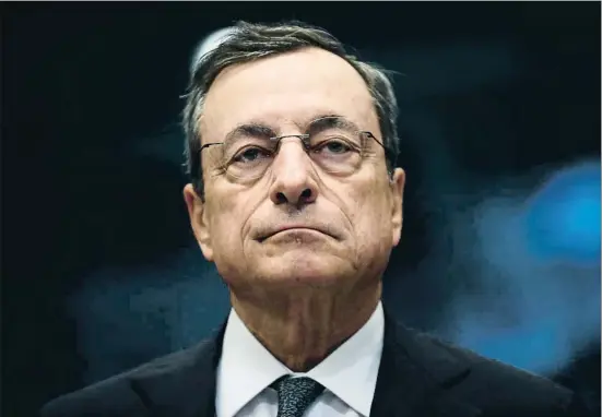  ?? FRANCISCO SECO / AP ?? Mario Draghi, president del BCE, en una compareixe­nça recent