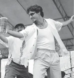  ?? CNW / HANDOUT ?? Justin Trudeau attends the Kokanee Summit Festival in Creston, B.C. in August 2000.