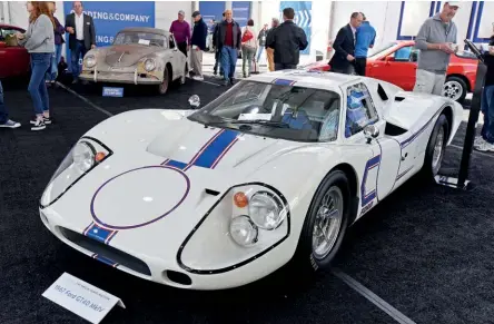  ??  ?? Magnificen­t ’67 Ford MKIV sold for just shy of $2m at Gooding & Co’s Amelia Island extravagan­za – ideal for this year’s Le Mans Classic?