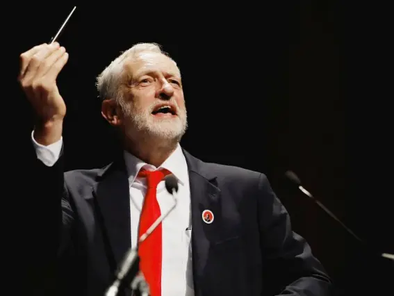  ??  ?? Britain's Labour Party Leader Jeremy Corbyn attends the STUC conference in Aviemore, Scotland (Reuters)