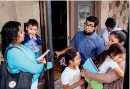  ??  ?? Love Thy NeighborLo­cal churches (above) were transforme­d into crisis centers after the raid. “Everybody runs their mouth,‘Oh, those Mexicans,’ but when it came down to the nitty-gritty, they were bringing food and diapers,” says one resident.