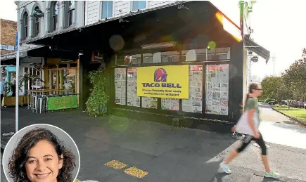  ?? PHOTOS: STUFF; SUPPLIED ?? Fast-food operator Restaurant Brands wants to introduce a new brand to New Zealand this year. Will it be Taco Bell? Otago University fellow Lisa Te Morenga, left, says the big brands tend to target lower socioecono­mic areas.