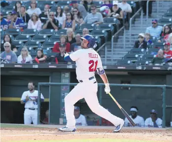  ??  ?? Toronto Blue Jays prospect Rowdy Tellez says he has struggled at the triple-A level this season, due in part to his mother’s fight with Stage 4 melanoma.