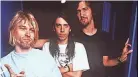  ?? PROVIDED BY JOE GIRON/DGC RECORDS ?? Kurt Cobain, left, Dave Grohl and Krist Novoselic. “Nevermind,” was released in 1991.