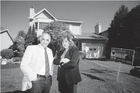  ?? DARIO AYALA/ THE GAZETTE ?? Montreal real estate brokers Joseph Masri, left, and Doris Masri, who are not related, have been selling homes to Syrians who want to invest in Canada.