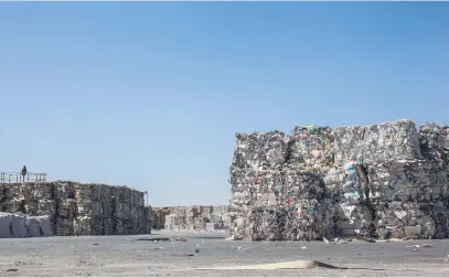  ?? Picture: Cebisile Mbonani ?? REUSABLES. Recyclable materials collected and packaged at Mpact Recycling’s Springs paper mill on Tuesday.