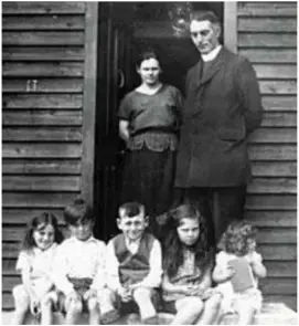  ??  ?? and, left, in its heyday with Máire Mhac an tSaoi second from right among Biddín, Séamus, Peaitsín and Barbara, uncle Paddy and Bríde, on the front steps of Ireland’s westernmos­t home. It was built for the children by her uncle Paddy, Fr Pádraig de Brún, to allow them come of age as native Irish speakers, gifting the language one of its best-loved modern poets.