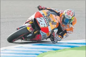  ?? FOTO: EFE ?? Dani Pedrosa aún no ha tomado una decisión. El GP de Valencia todavía está en el aire