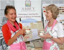  ??  ?? Therese Murphy and Frances Holohan from Abbey Heritage at their stand at Sheep 2018.