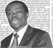  ??  ?? Professor Patrick Lumumba