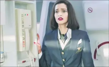  ??  ?? Sonam Kapoor in a still from ‘Neerja’.