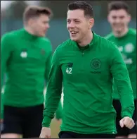  ??  ?? Midfielder Callum McGregor scored at Ibrox last year in Celtic’s Hogmanay fixture, and he’d love to do it all again