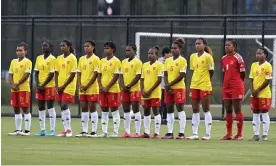  ?? Sipa US/Alamy ?? Papua New Guinea line up for a friendly against the Philippine­s in December. Photograph: