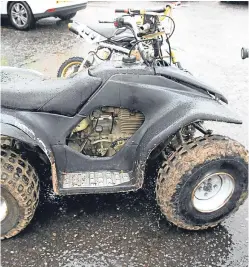  ??  ?? Quad bikes are among the most targeted items.