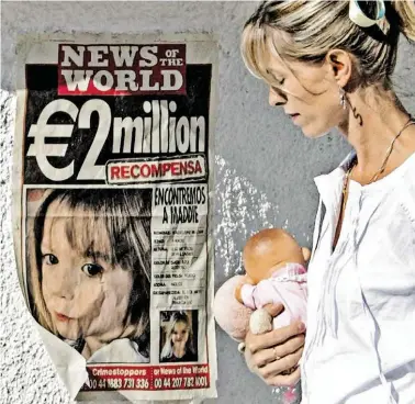  ??  ?? Was geschah mit Maddie McCann? Das Bild zeigt die Mutter des Mädchens elf Tage nach dem Verschwind­en ihrer Tochter.